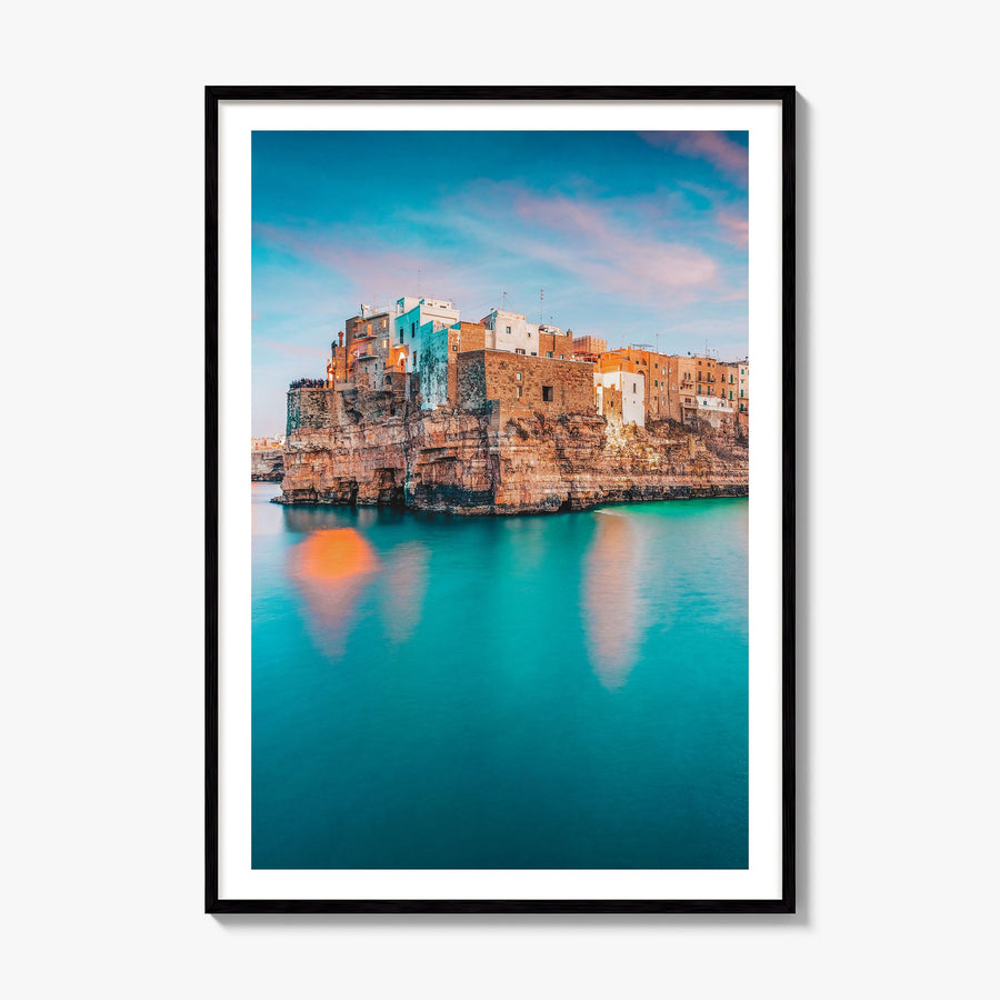 Apulia Photo No 1 Poster, framed poster mockup, white border