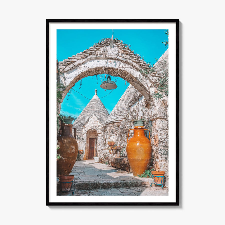 Apulia Photo No 2 Poster, framed poster mockup, white border