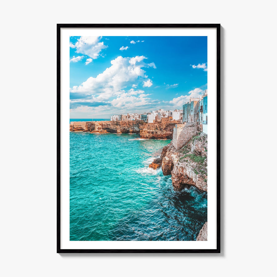 Apulia Photo No 3 Poster, framed poster mockup, white border