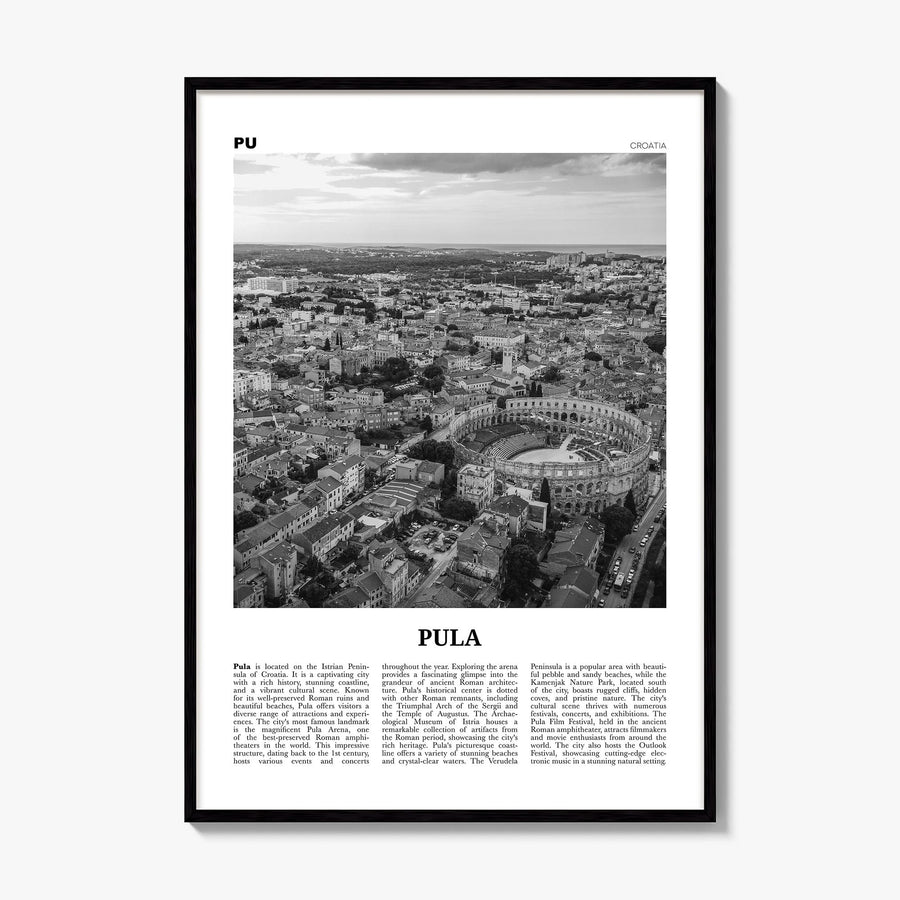 Pula Newspaper Poster, framed poster mockup