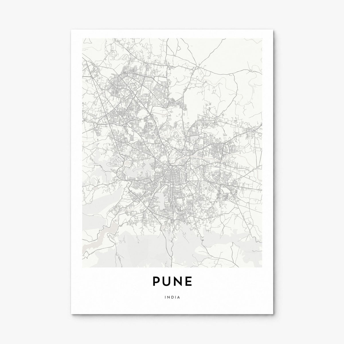 Pune Map Poster, print only (unframed)