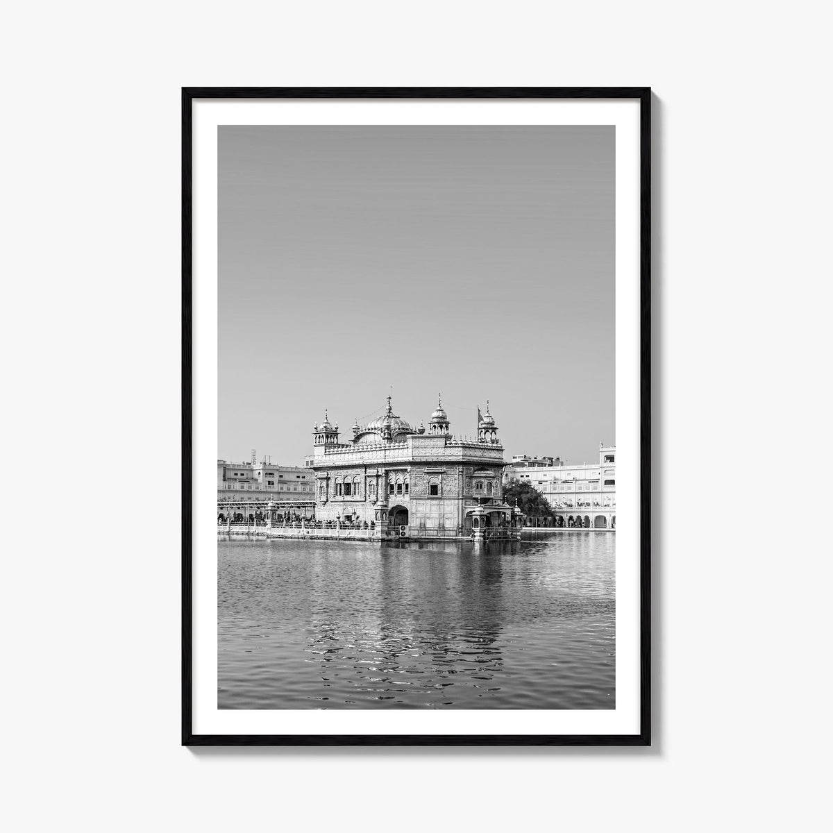 Punjab black & white photo poster of India – vertical wall art, unframed print shown in interior mockup