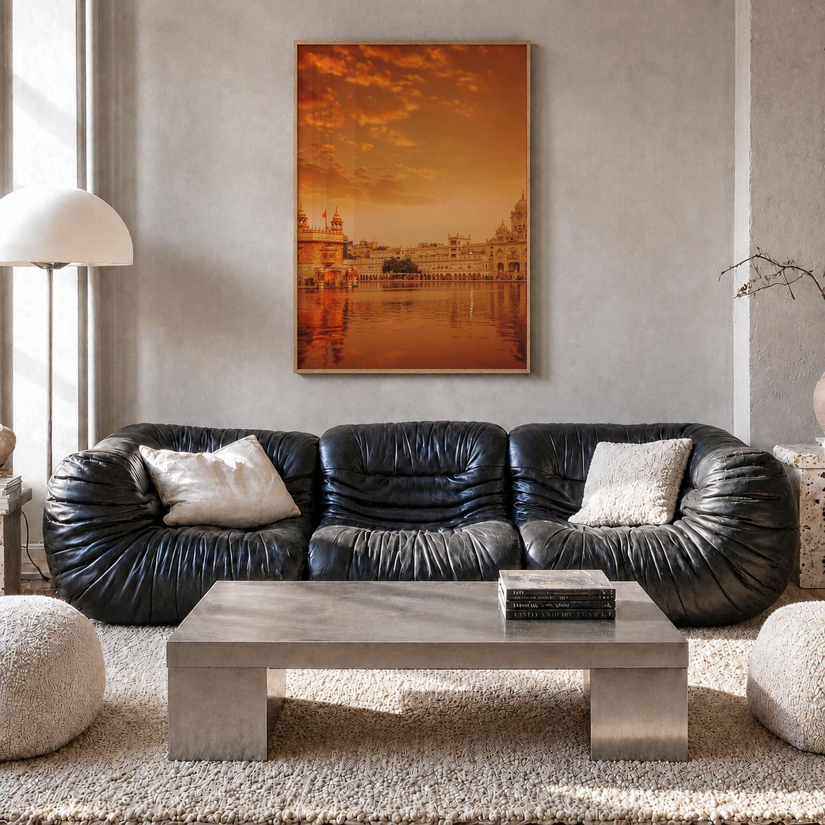 Punjab no. 2 colorful photo poster of India – vertical wall art in natural wood frame, hanging on wall