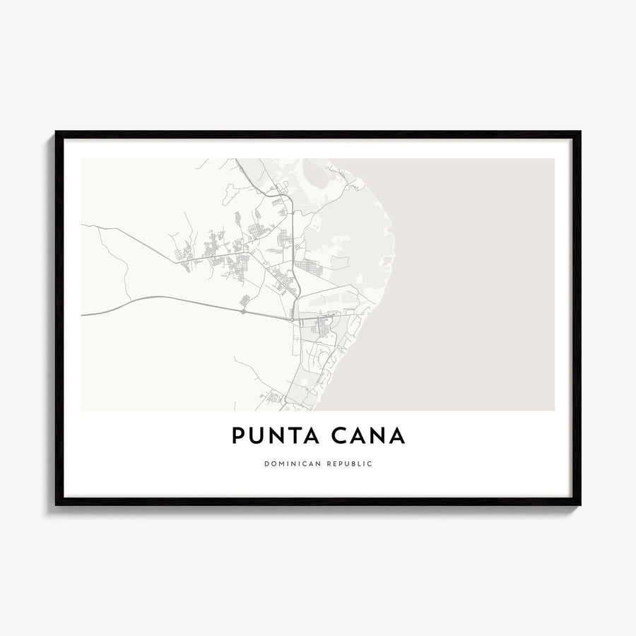 Punta Cana Map Poster, framed poster mockup