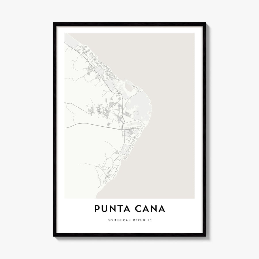 Punta Cana Map Poster, framed poster mockup