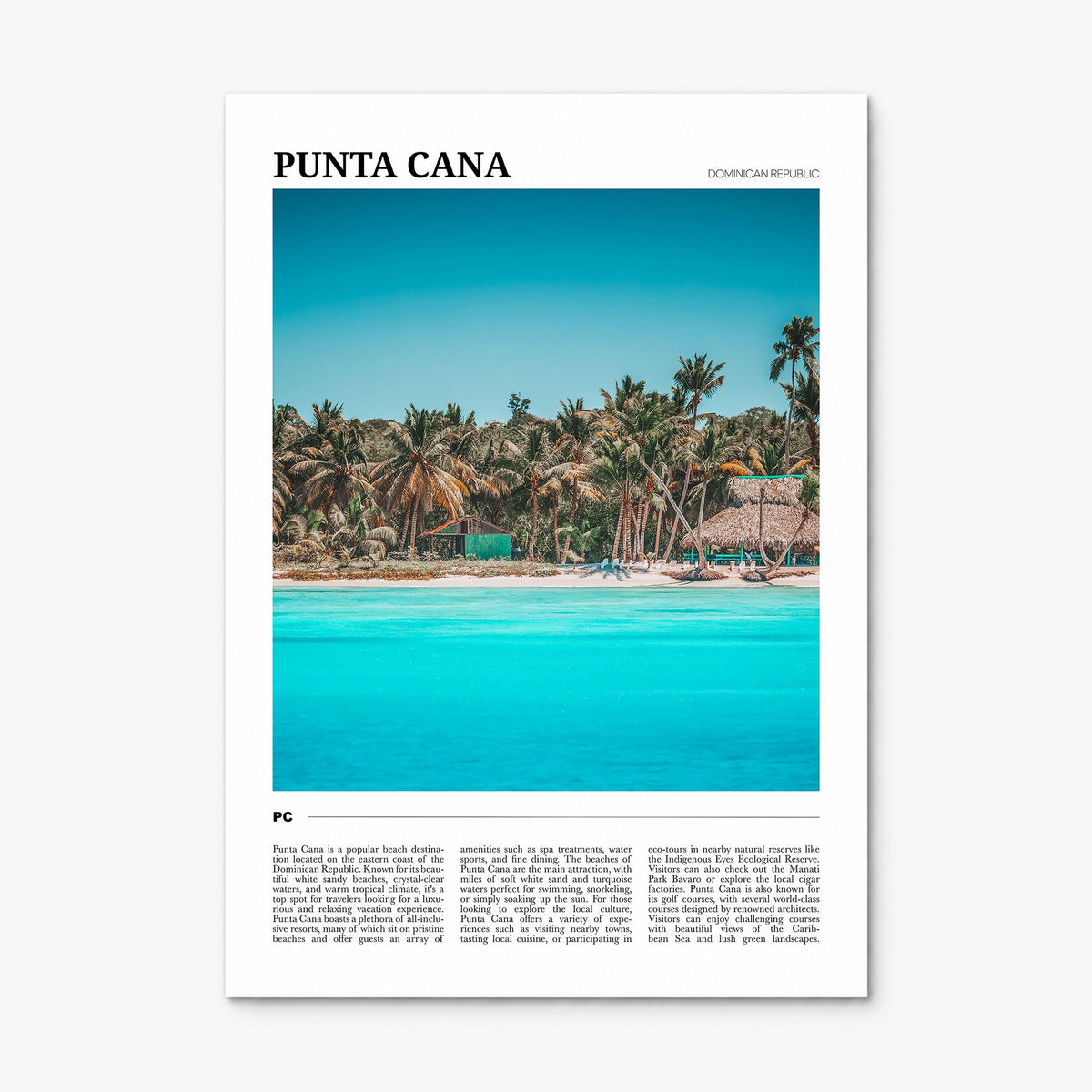 Punta Cana Travel Poster, print only (unframed)