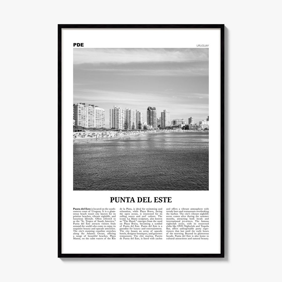 Punta del Este Newspaper Poster, framed poster mockup