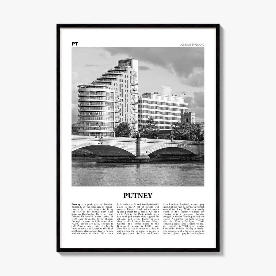 Putney Newspaper Poster, framed poster mockup