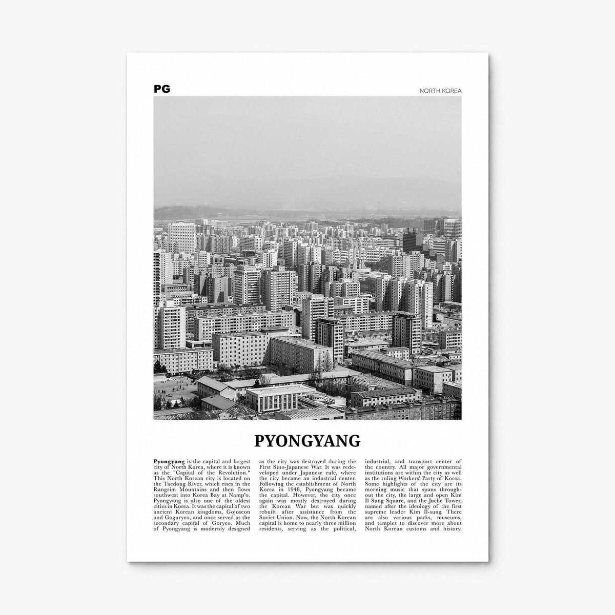 Pyongyang Newspaper Poster, print only (unframed)