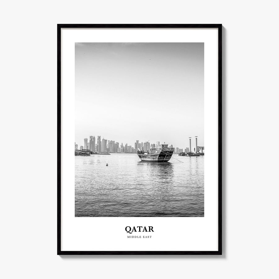 Qatar Classic Poster, framed poster mockup