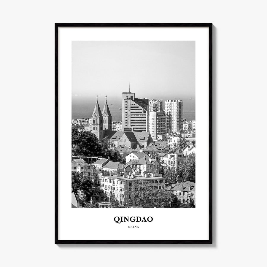 Qingdao Classic Poster, framed poster mockup