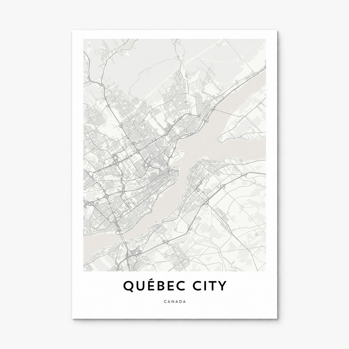 Quebec City Map Poster, print only (unframed)