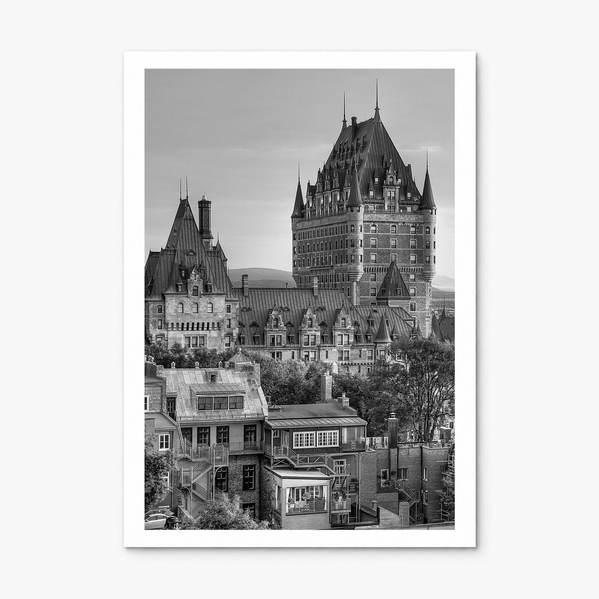Quebec City Photo Poster, print only (unframed), white border