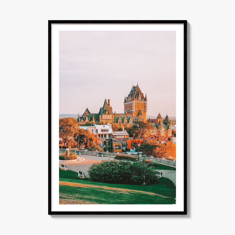 Quebec City Photo Poster, framed poster mockup, white border