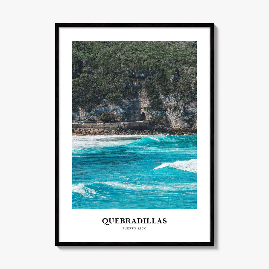Quebradillas Classic Poster, framed poster mockup