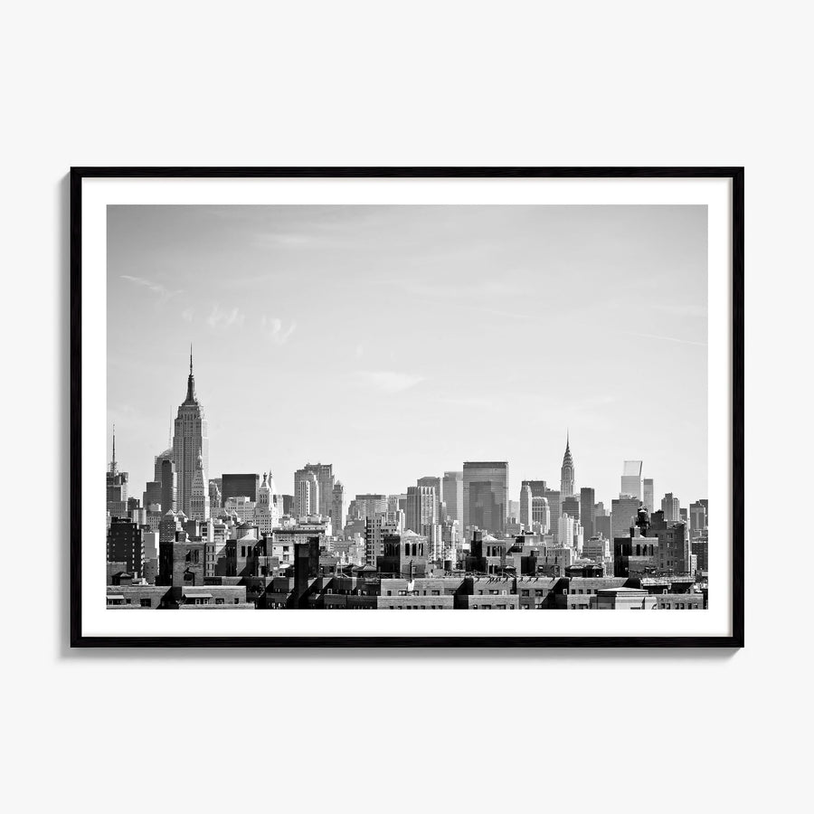 Queens, New York Photo Poster, framed poster mockup, white border