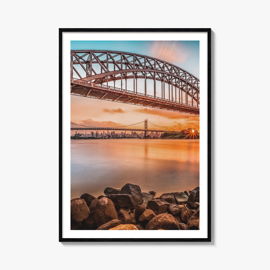 Queens, New York no. 2 colorful photo poster of New York, USA – vertical wall art, unframed print shown in interior mockup