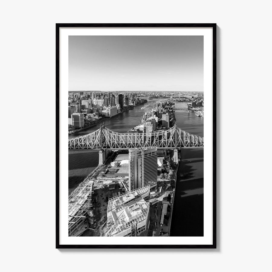 Queens, New York Photo Poster, framed poster mockup, white border