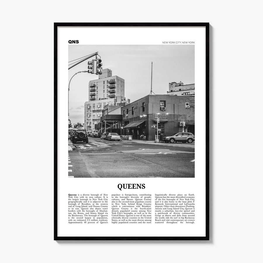 Queens Newspaper No 2 Poster, framed poster mockup