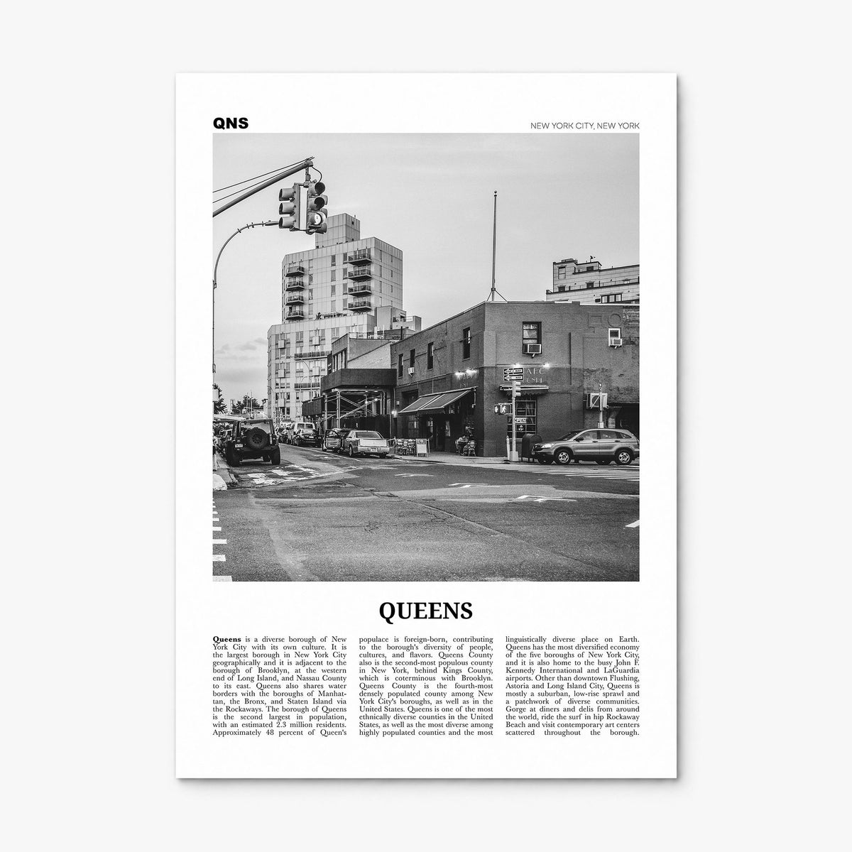 Queens Newspaper No 2 Poster, print only (unframed)