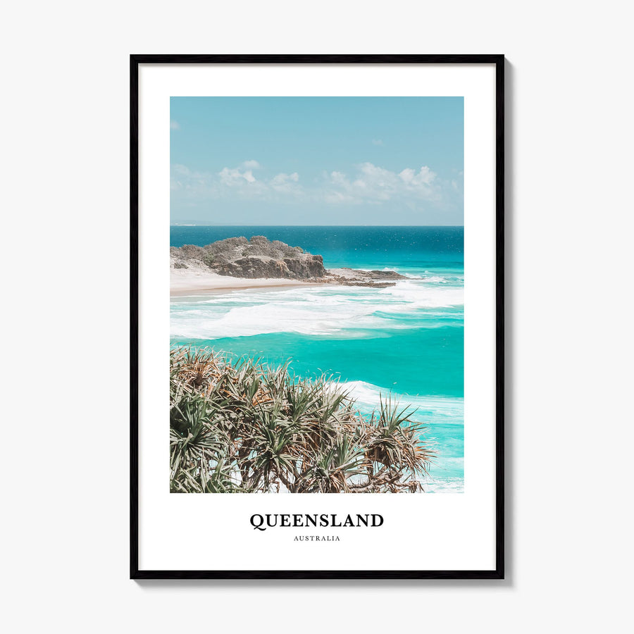 Queensland Classic Poster, framed poster mockup