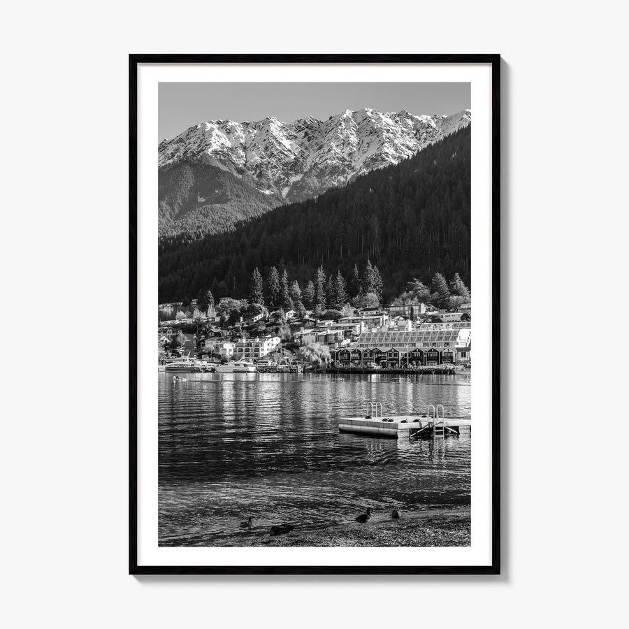 Queenstown Photo Poster, framed poster mockup, white border