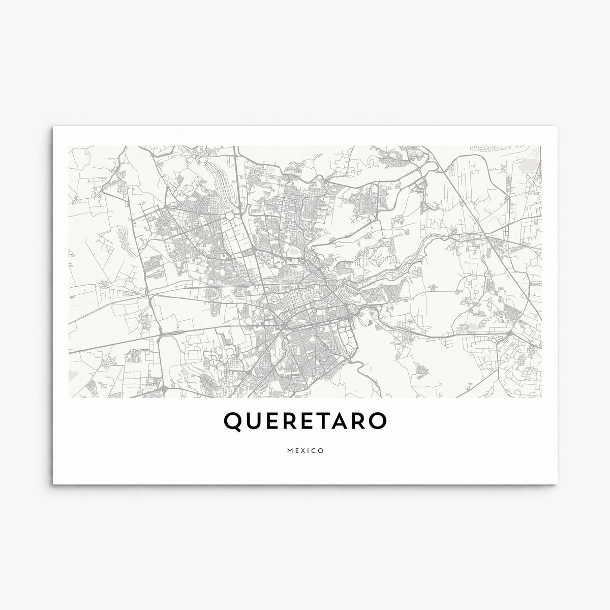 Querétaro Map Poster, print only (unframed)