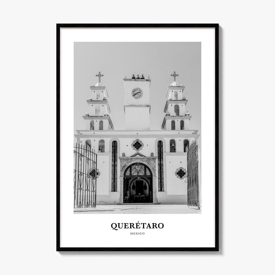 Querétaro Classic Poster, framed poster mockup