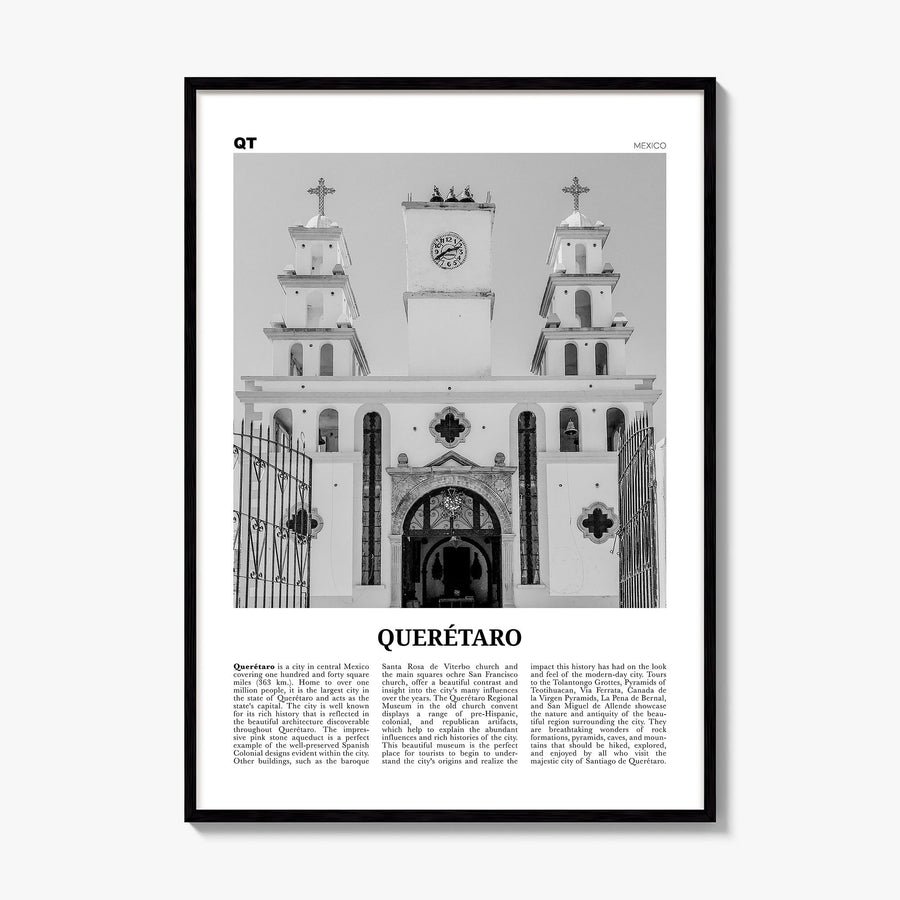 Querétaro Newspaper Poster, framed poster mockup