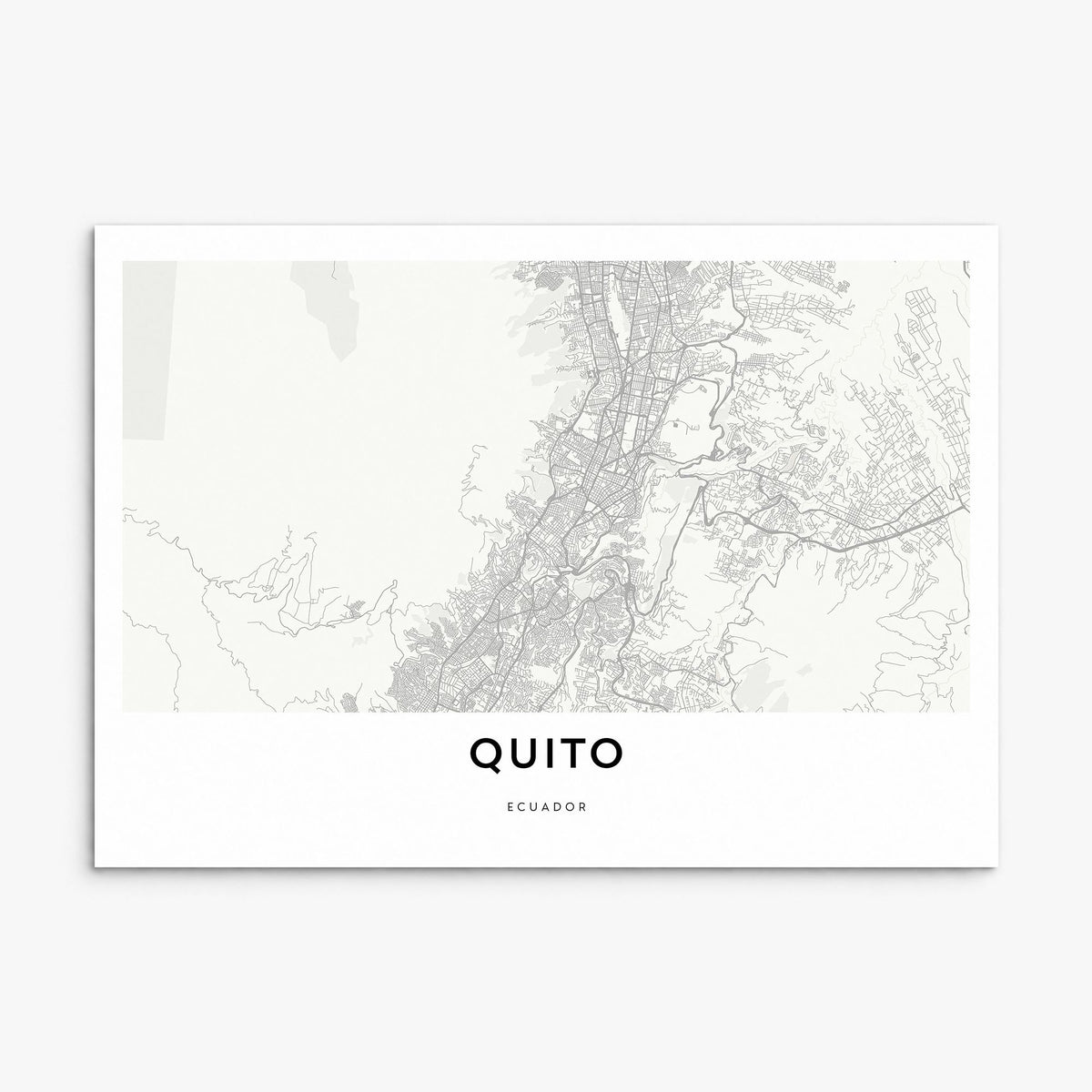 Quito Map Poster, print only (unframed)