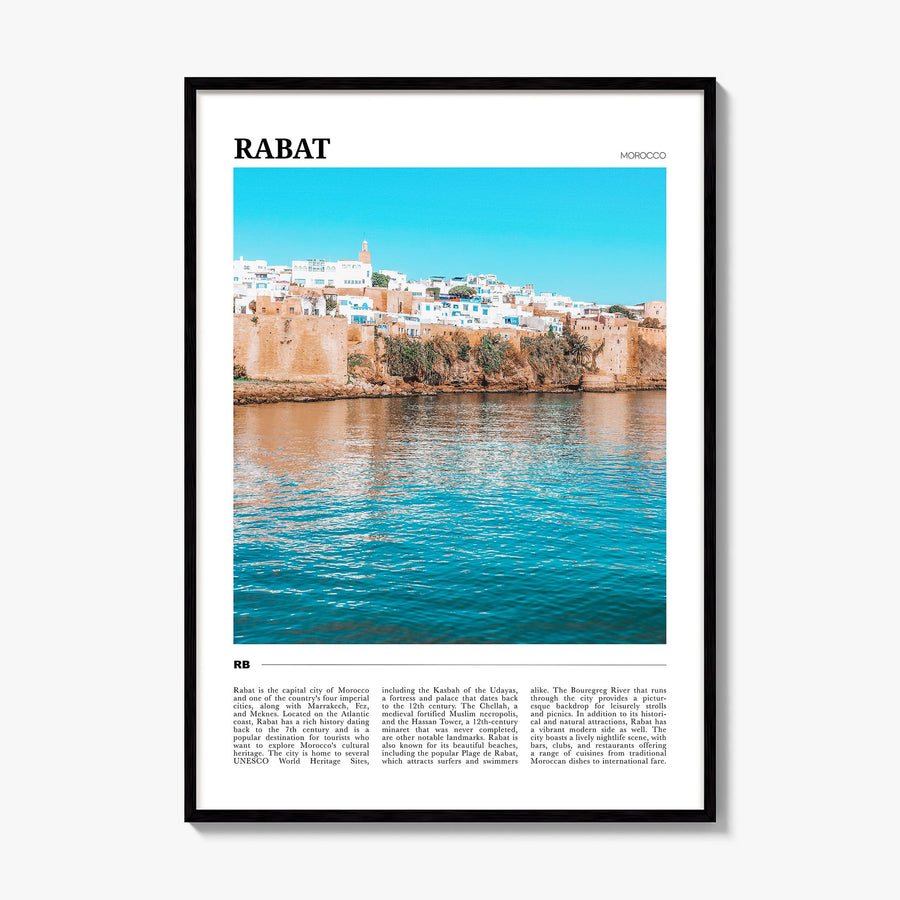 Rabat Travel Poster, framed poster mockup
