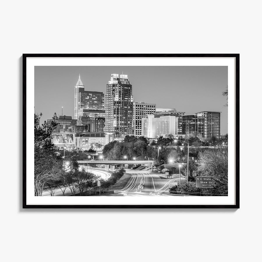 Raleigh Photo Poster, framed poster mockup, white border