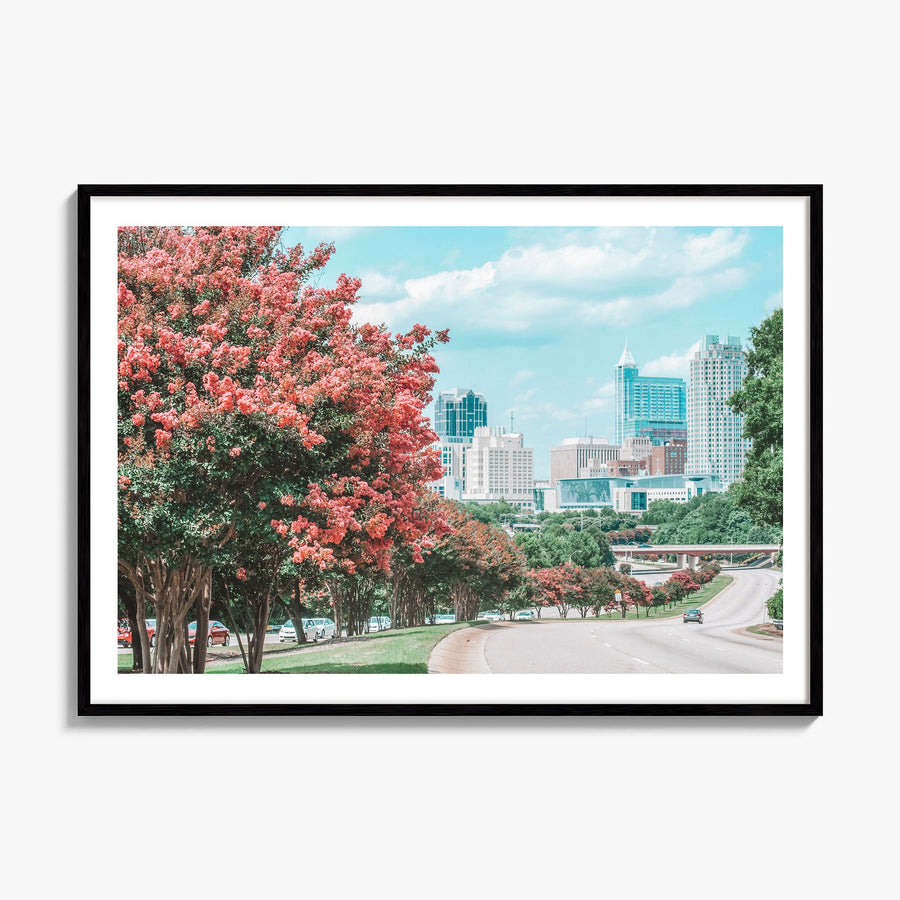 Raleigh Photo Poster, framed poster mockup, white border