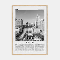 Raleigh No 1 Poster Natural Wood / 8x12 in Nbourhood Travel B&W Poster