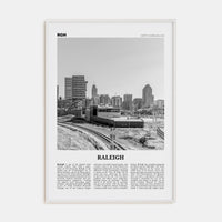 Raleigh No 2 Poster White Wood / 8x12 in Nbourhood Travel B&W Poster