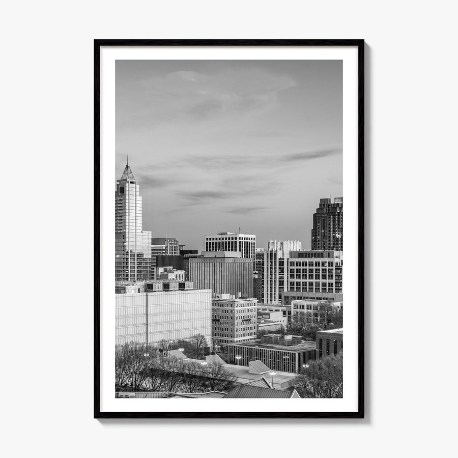 Raleigh Photo No 1 Poster, framed poster mockup, white border