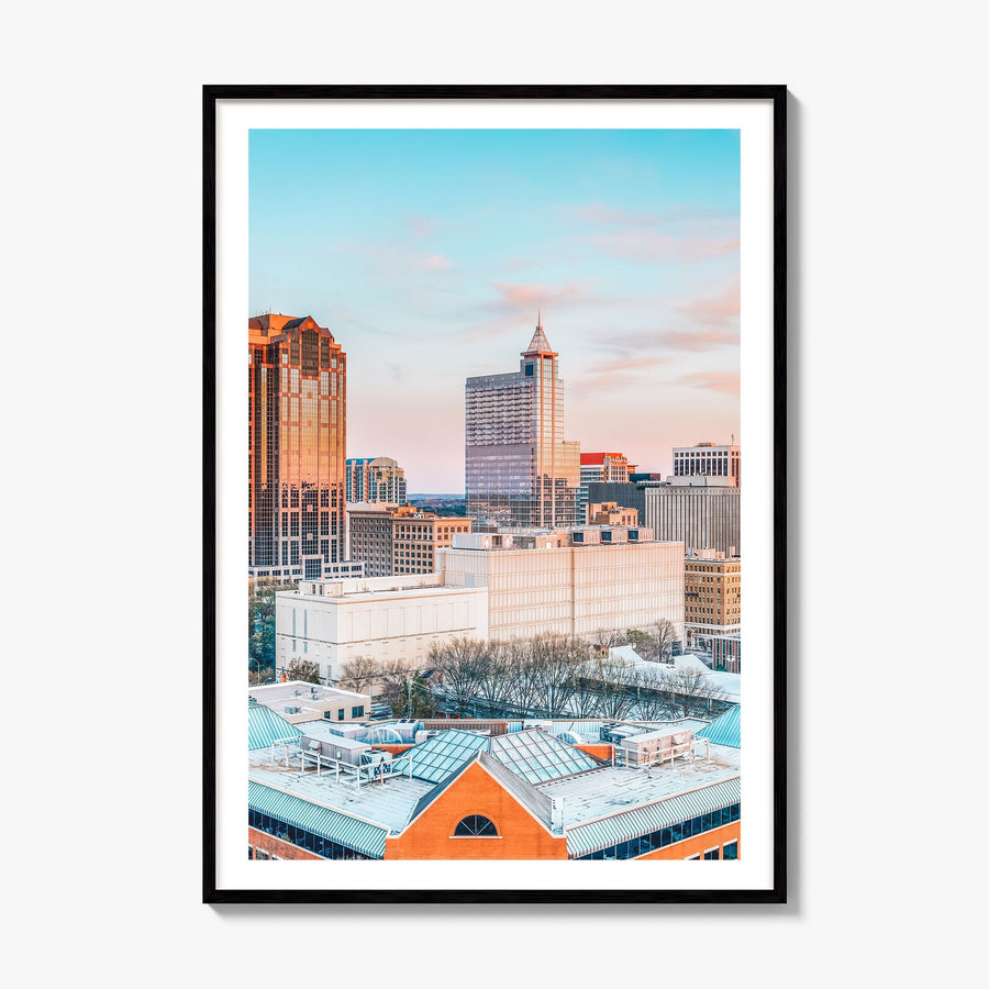 Raleigh Photo No 1 Poster, framed poster mockup, white border