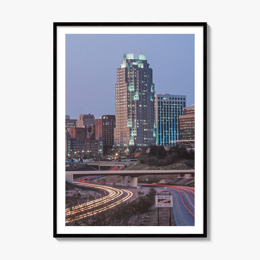 Raleigh Photo No 3 Poster, framed poster mockup, white border