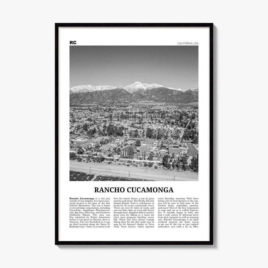 Rancho Cucamonga Newspaper Poster, framed poster mockup