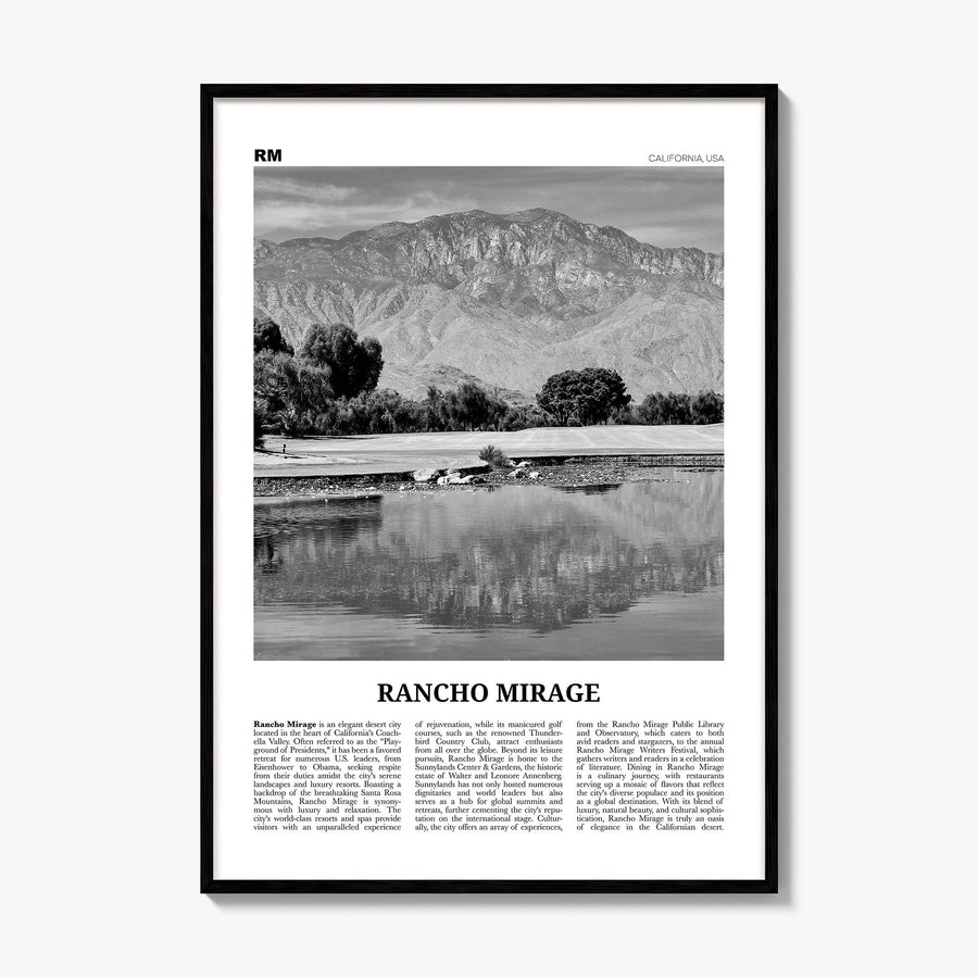 Rancho Mirage Newspaper Poster, framed poster mockup