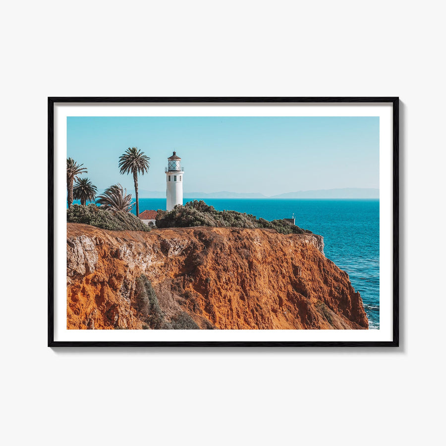 Rancho Palos Verdes colorful photo poster of California, USA – horizontal wall art, unframed print shown in interior mockup