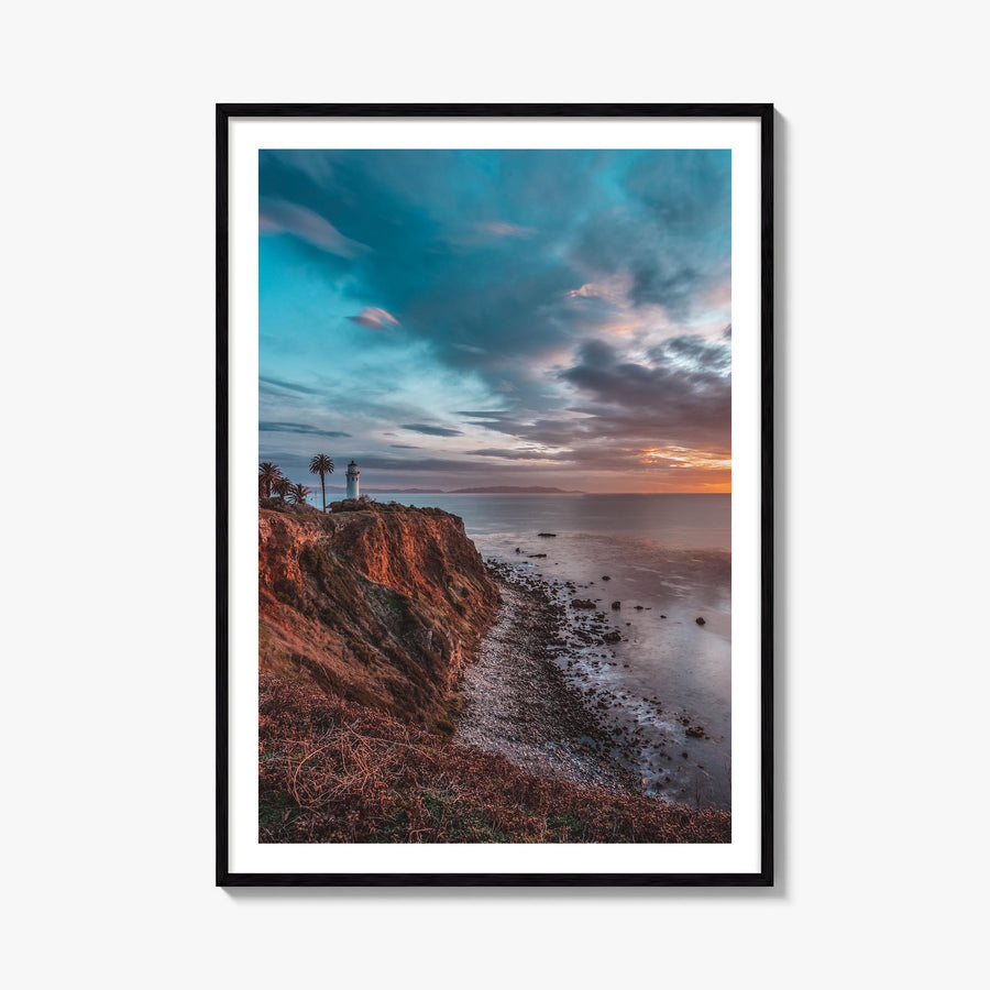 Rancho Palos Verdes no. 2 colorful photo poster of California, USA – vertical wall art, unframed print shown in interior mock