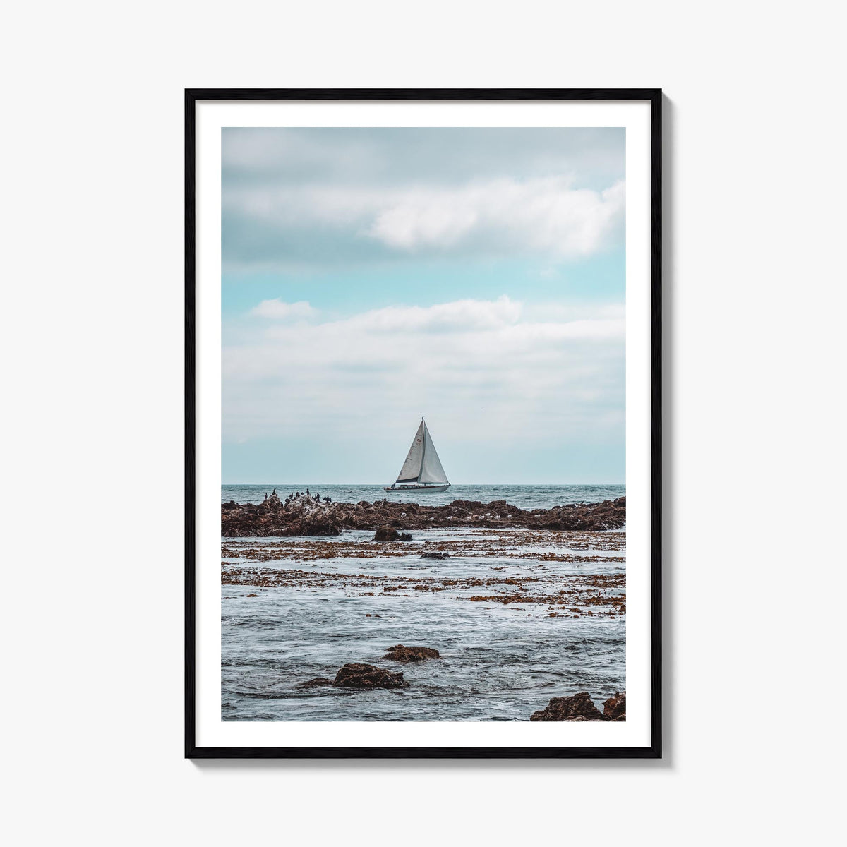 Rancho Palos Verdes no. 3 colorful photo poster of California, USA – vertical wall art, unframed print shown in interior mock