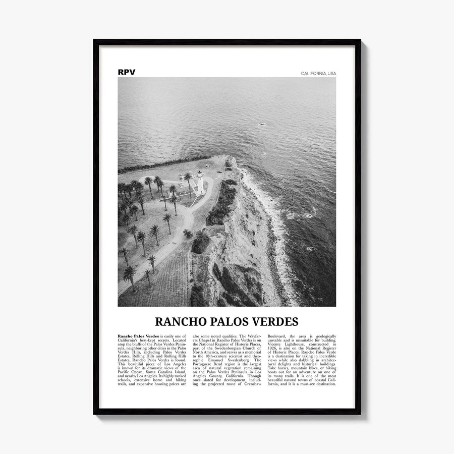 Rancho Palos Verdes Newspaper Poster, framed poster mockup