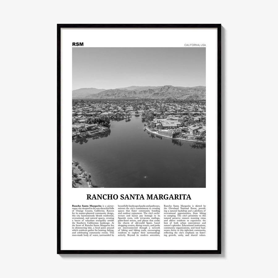 Rancho Santa Margarita Newspaper Poster, framed poster mockup