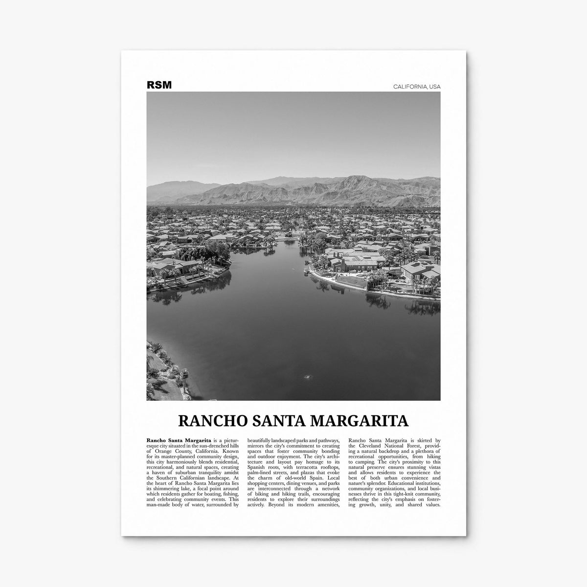 Rancho Santa Margarita Newspaper Poster, print only (unframed)