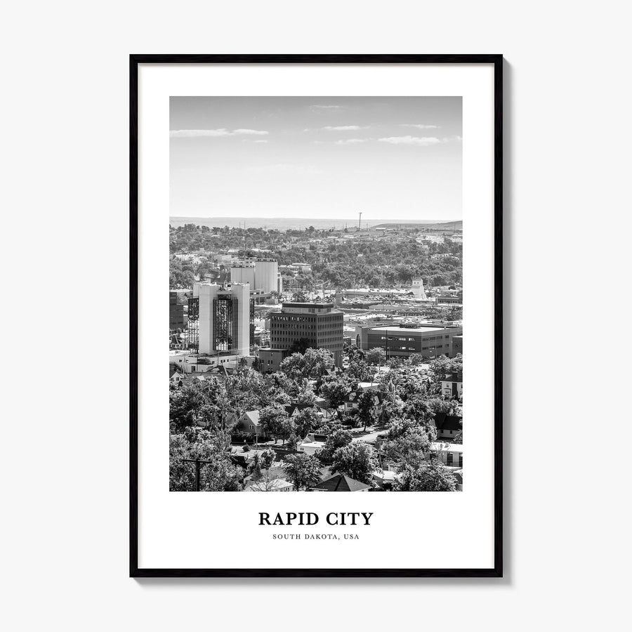 Rapid City Classic Poster, framed poster mockup