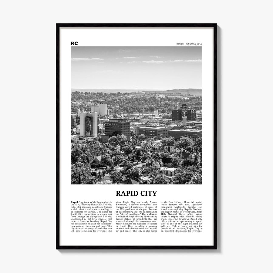 Rapid City Newspaper Poster, framed poster mockup