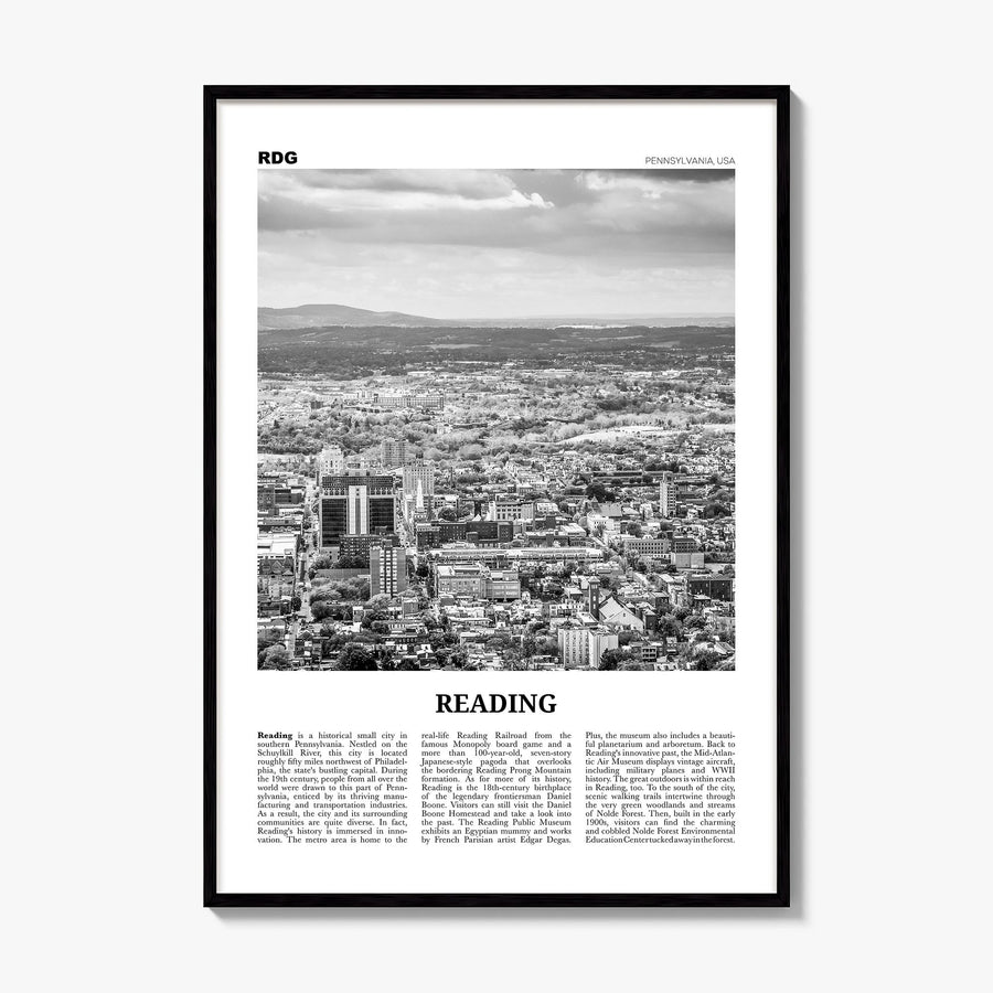 Reading, Pennsylvania Newspaper Poster, framed poster mockup