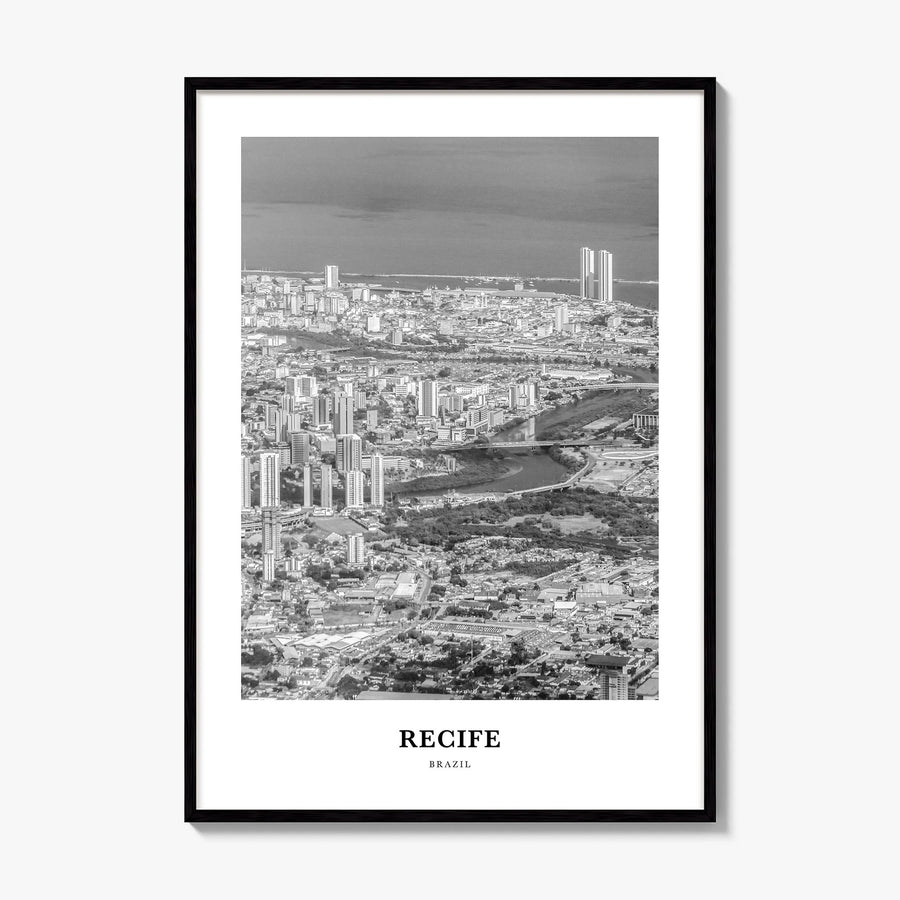 Recife Classic Poster, framed poster mockup